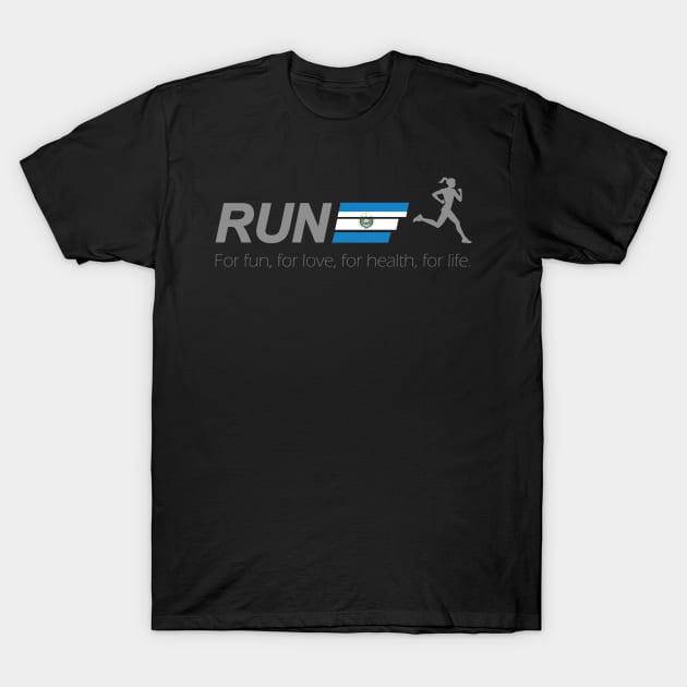 Run for life El Salvador T-Shirt by e3d